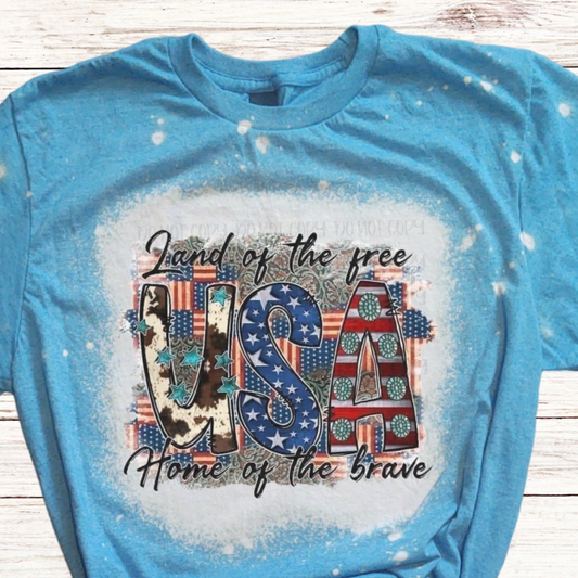 USA Bleached 4th of July Shirt