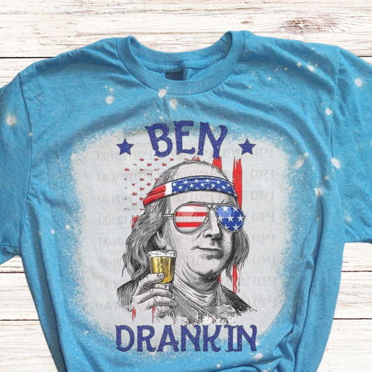 Ben Drankin Bleached 4th of July Shirt