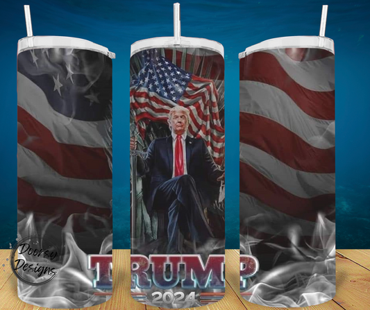 Trump 2024 American Flag 20oz Sublimation Cup