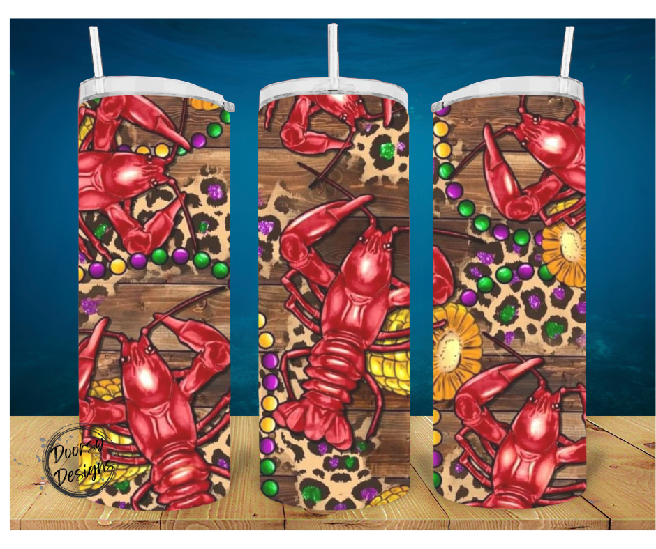 Mardi Gras Sublimation Tumblers
