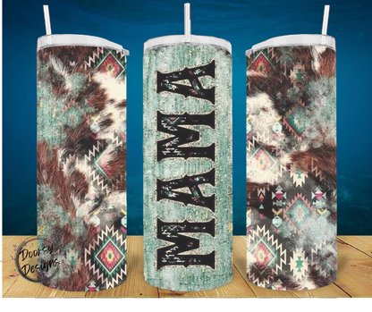 Western MAMA Tumbler 20oz Sublimation Cup