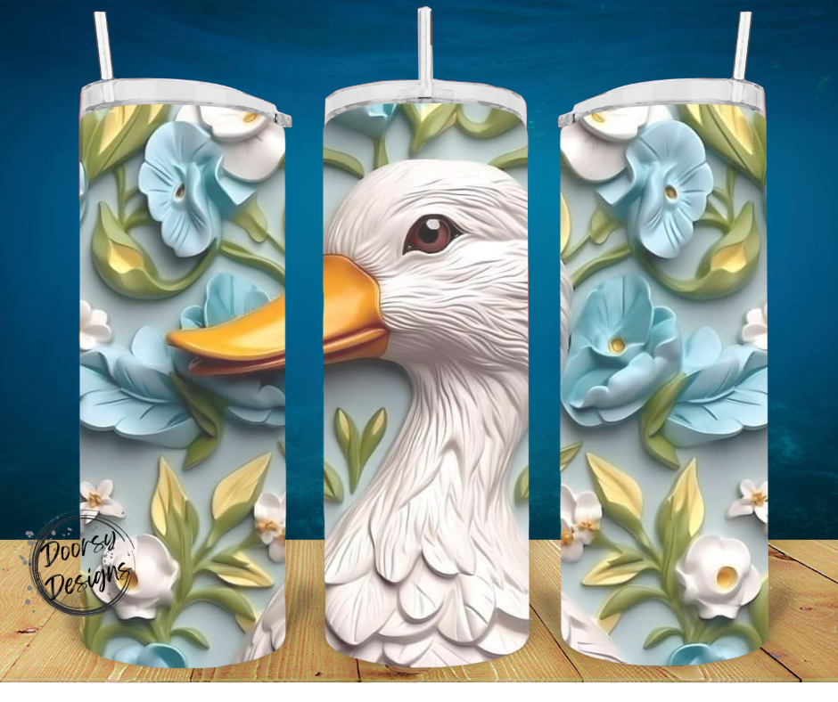 3D Spring Duck Tumbler 20oz Sublimation Cup