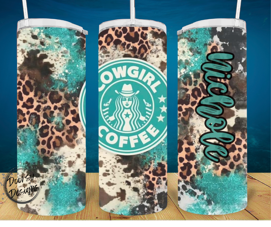 Cowgirl Coffee Tumbler 20oz Sublimation Cup