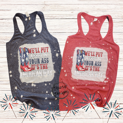 The American Way Bleached 4th of July Tank Top