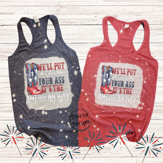 The American Way Bleached 4th of July Tank Top