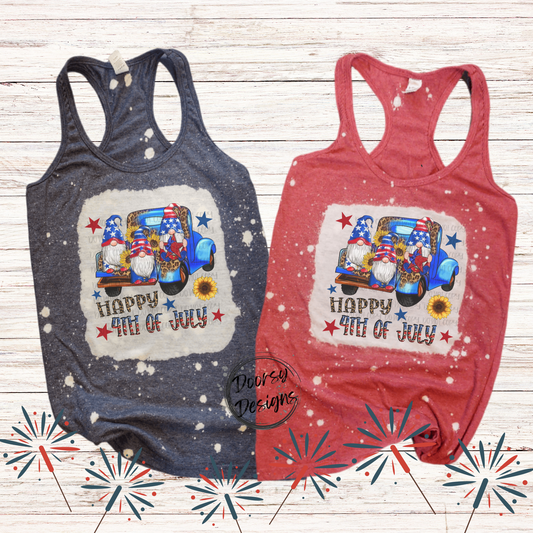 Gnomes Bleached 4th of July Tank-Top