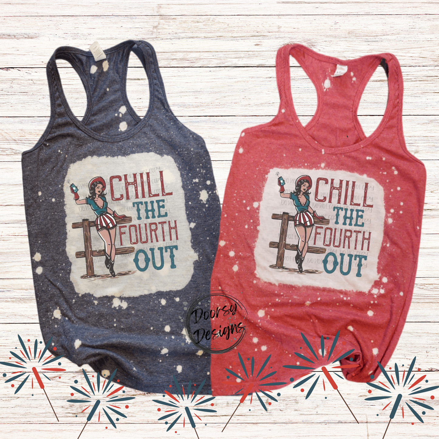 X-LARGE RTS Chill the Fourth Out Bleached Tank Top