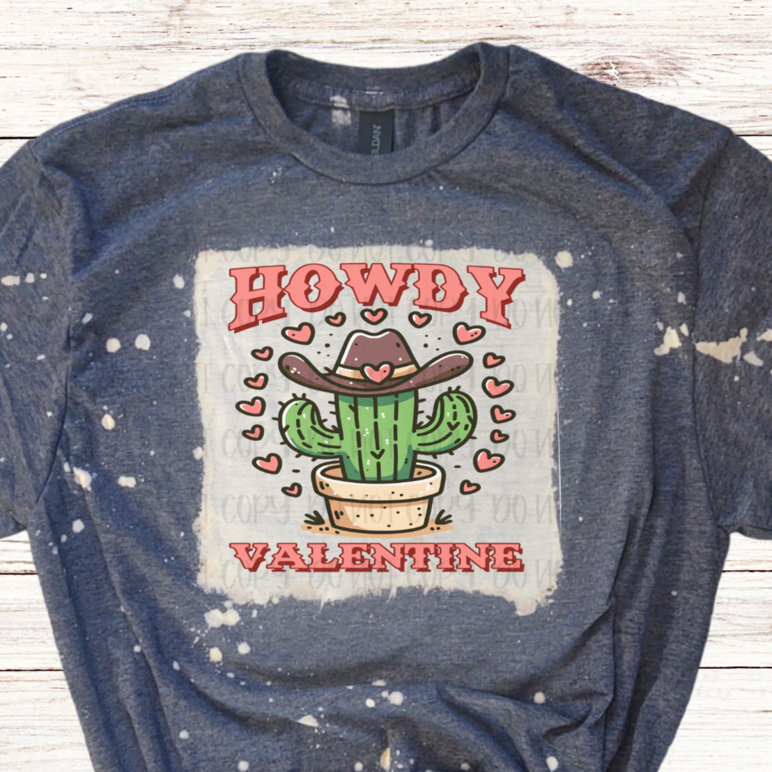 Howdy Valentine Cactus V-Day T-Shirt