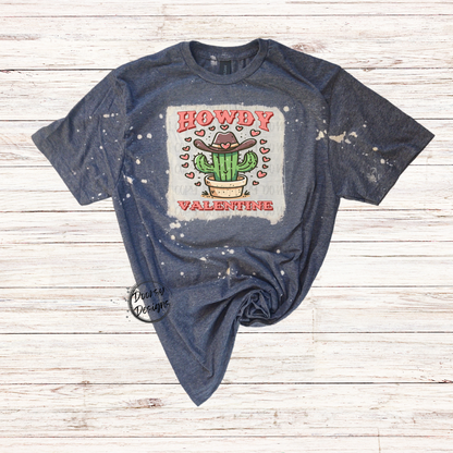 Howdy Valentine Cactus V-Day T-Shirt